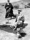 Jordan: Bedouin men with hunting falcons, c. 1910